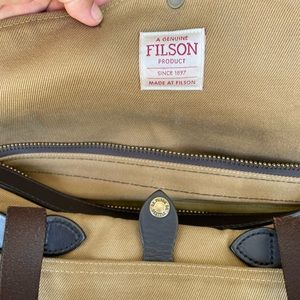Used Filson Original Twill Tan Briefcase/Messenger Bag